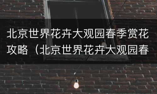 北京世界花卉大观园春季赏花攻略（北京世界花卉大观园春季赏花攻略图）