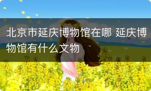 北京市延庆博物馆在哪 延庆博物馆有什么文物