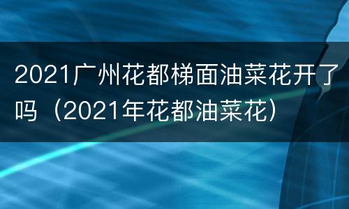 2021广州花都梯面油菜花开了吗（2021年花都油菜花）