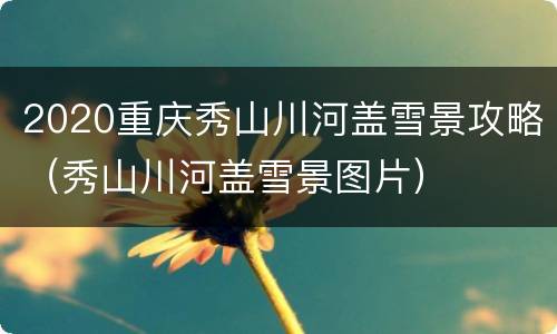 2020重庆秀山川河盖雪景攻略（秀山川河盖雪景图片）