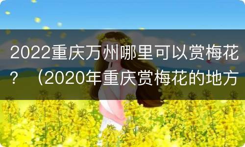 2022重庆万州哪里可以赏梅花？（2020年重庆赏梅花的地方）