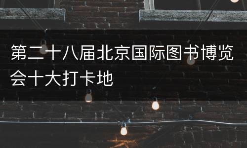 第二十八届北京国际图书博览会十大打卡地