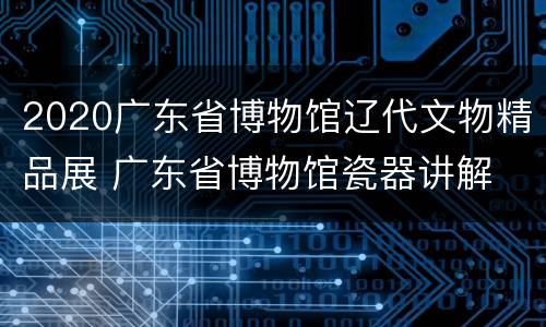 2020广东省博物馆辽代文物精品展 广东省博物馆瓷器讲解