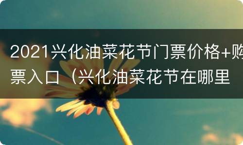 2021兴化油菜花节门票价格+购票入口（兴化油菜花节在哪里）