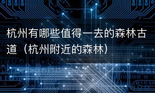 杭州有哪些值得一去的森林古道（杭州附近的森林）