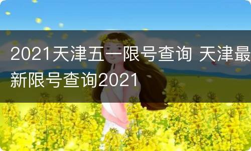 2021天津五一限号查询 天津最新限号查询2021