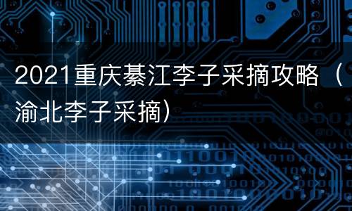 2021重庆綦江李子采摘攻略（渝北李子采摘）