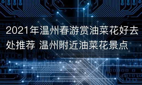 2021年温州春游赏油菜花好去处推荐 温州附近油菜花景点