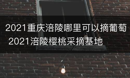2021重庆涪陵哪里可以摘葡萄 2021涪陵樱桃采摘基地
