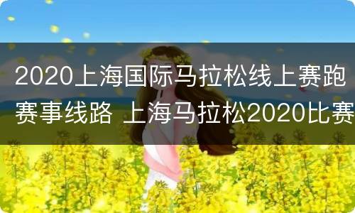 2020上海国际马拉松线上赛跑赛事线路 上海马拉松2020比赛时间