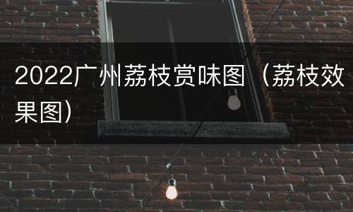 2022广州荔枝赏味图（荔枝效果图）