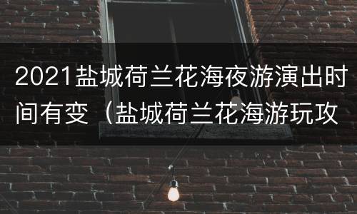 2021盐城荷兰花海夜游演出时间有变（盐城荷兰花海游玩攻略）