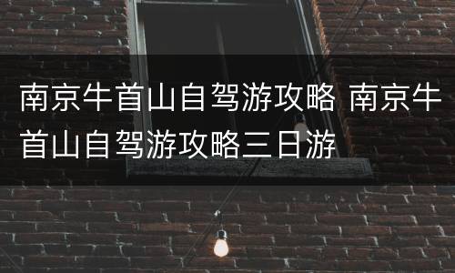 南京牛首山自驾游攻略 南京牛首山自驾游攻略三日游