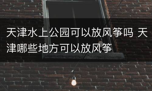 天津水上公园可以放风筝吗 天津哪些地方可以放风筝