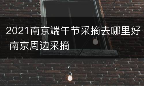 2021南京端午节采摘去哪里好 南京周边采摘