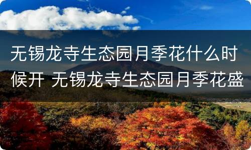 无锡龙寺生态园月季花什么时候开 无锡龙寺生态园月季花盛开了吗