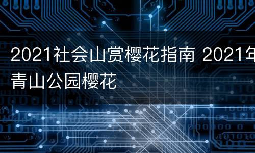 2021社会山赏樱花指南 2021年青山公园樱花