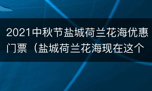 2021中秋节盐城荷兰花海优惠门票（盐城荷兰花海现在这个季节开放吗）