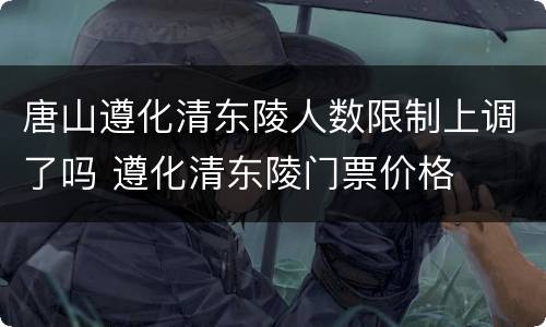 唐山遵化清东陵人数限制上调了吗 遵化清东陵门票价格