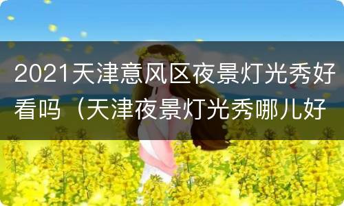 2021天津意风区夜景灯光秀好看吗（天津夜景灯光秀哪儿好）