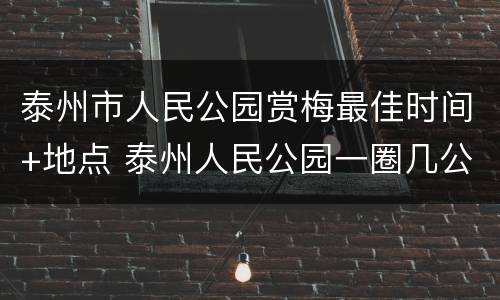 泰州市人民公园赏梅最佳时间+地点 泰州人民公园一圈几公里?