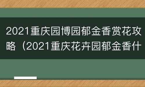 2021重庆园博园郁金香赏花攻略（2021重庆花卉园郁金香什么时候开）