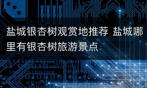 盐城银杏树观赏地推荐 盐城哪里有银杏树旅游景点