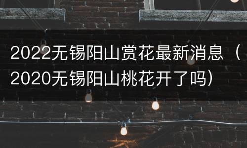 2022无锡阳山赏花最新消息（2020无锡阳山桃花开了吗）