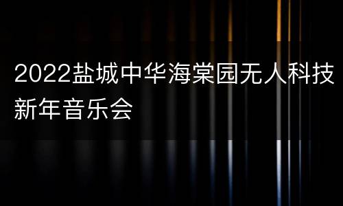 2022盐城中华海棠园无人科技新年音乐会