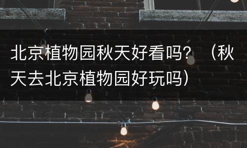 北京植物园秋天好看吗？（秋天去北京植物园好玩吗）
