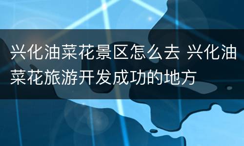 兴化油菜花景区怎么去 兴化油菜花旅游开发成功的地方