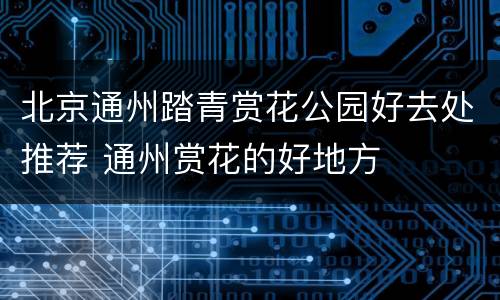 北京通州踏青赏花公园好去处推荐 通州赏花的好地方