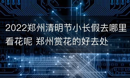 2022郑州清明节小长假去哪里看花呢 郑州赏花的好去处