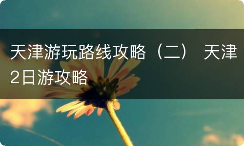 天津游玩路线攻略（二） 天津2日游攻略