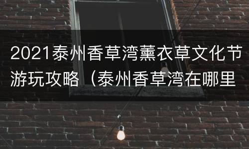 2021泰州香草湾薰衣草文化节游玩攻略（泰州香草湾在哪里）
