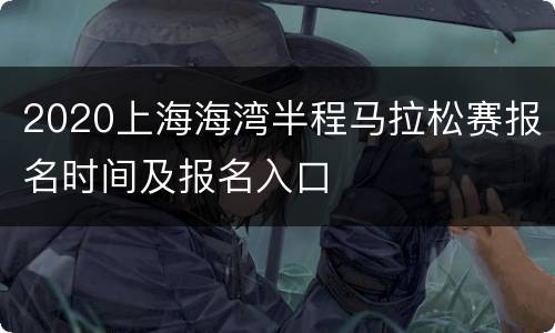 2020上海海湾半程马拉松赛报名时间及报名入口