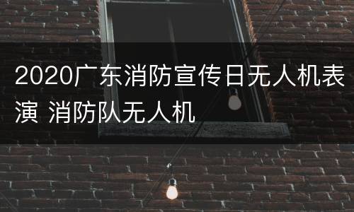 2020广东消防宣传日无人机表演 消防队无人机