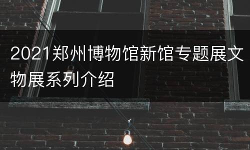 2021郑州博物馆新馆专题展文物展系列介绍
