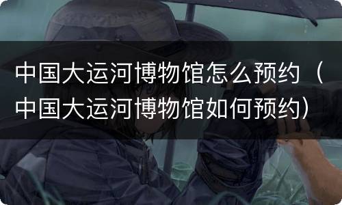 中国大运河博物馆怎么预约（中国大运河博物馆如何预约）