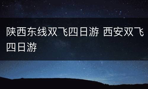 陕西东线双飞四日游 西安双飞四日游
