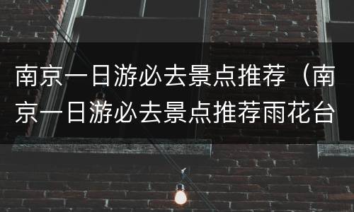 南京一日游必去景点推荐（南京一日游必去景点推荐雨花台）