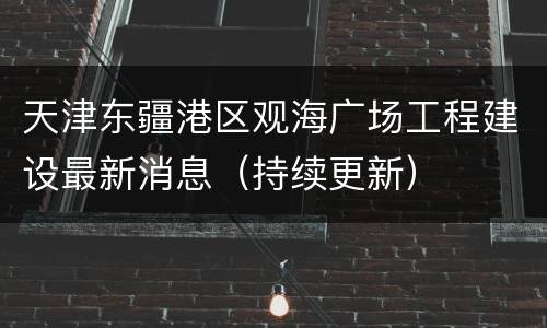 天津东疆港区观海广场工程建设最新消息（持续更新）
