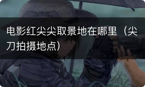 电影红尖尖取景地在哪里（尖刀拍摄地点）