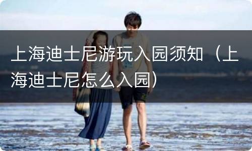 上海迪士尼游玩入园须知（上海迪士尼怎么入园）