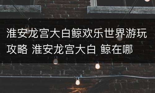 淮安龙宫大白鲸欢乐世界游玩攻略 淮安龙宫大白 鲸在哪