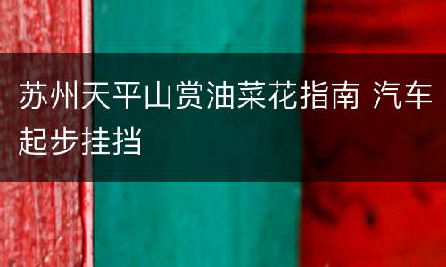 苏州天平山赏油菜花指南 汽车起步挂挡