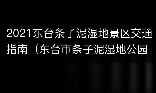 2021东台条子泥湿地景区交通指南（东台市条子泥湿地公园）