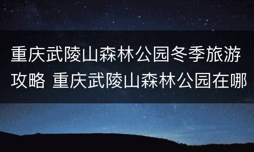 重庆武陵山森林公园冬季旅游攻略 重庆武陵山森林公园在哪里