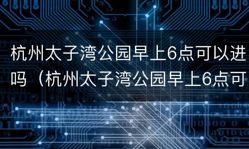 杭州太子湾公园早上6点可以进吗（杭州太子湾公园早上6点可以进吗限行吗）