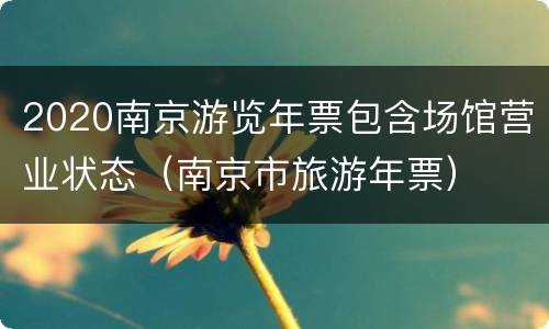 2020南京游览年票包含场馆营业状态（南京市旅游年票）